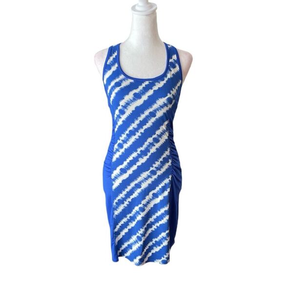 Lola By AFG Active Dress Built In Bra Blue and White Womens Size XS - Picture 1 of 13